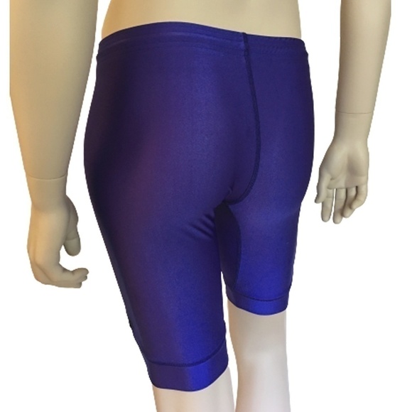 VINTAGE Reebok Spandex Shiny Compression Bike Running Gym Fitness Shorts - Picture 4 of 9